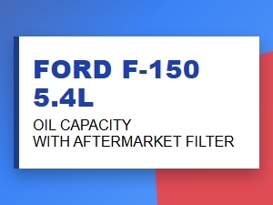 Oil Capacity Specifications for a Ford F-150 with 5.4l Engine